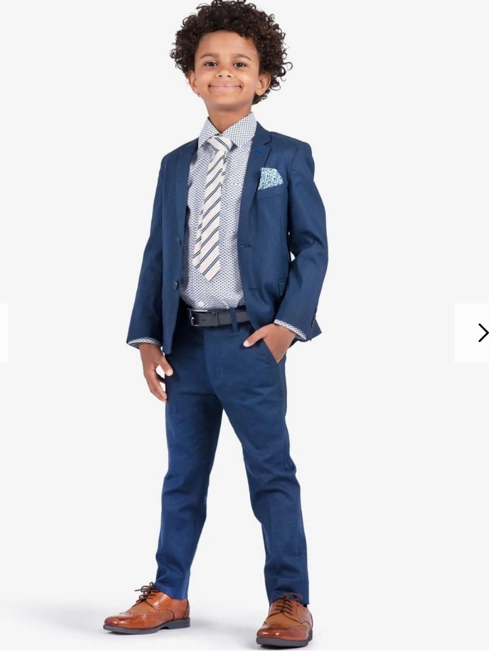 NWT APPAMAN Boys Navy Suit Classic Single-Breasted Suit Jacket and Pants size 12